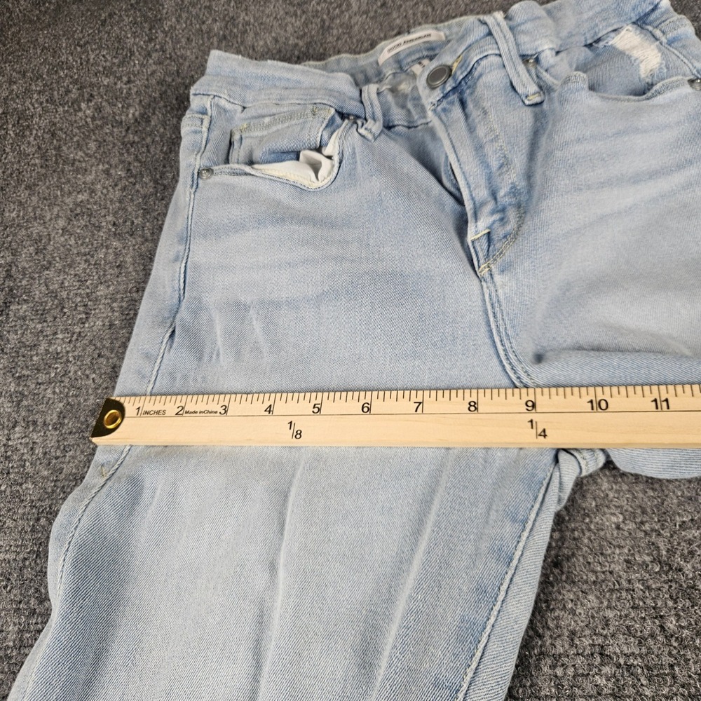 Good American Good Legs Crop Distressed Skinny Jeans Light Wash Blue 8/29 - Picture 3 of 9
